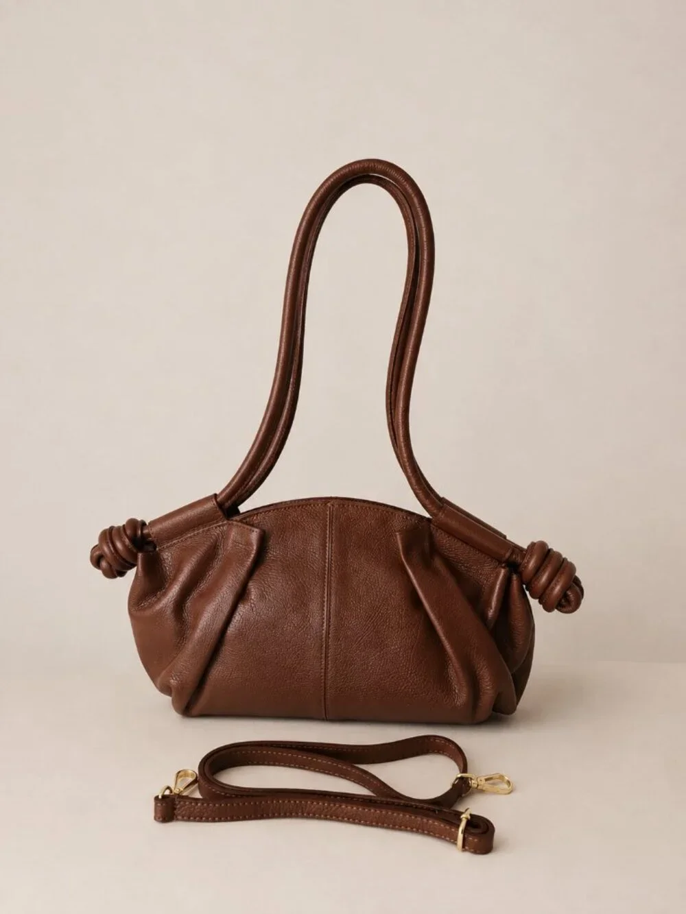 Cognac Italian Leather Shoulder & Crossbody Bag, Women’s Genuine Leather Purse